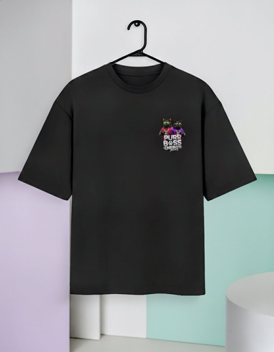 “PURR BOSS ENERGY” Unisex Oversized Standard T-Shirt