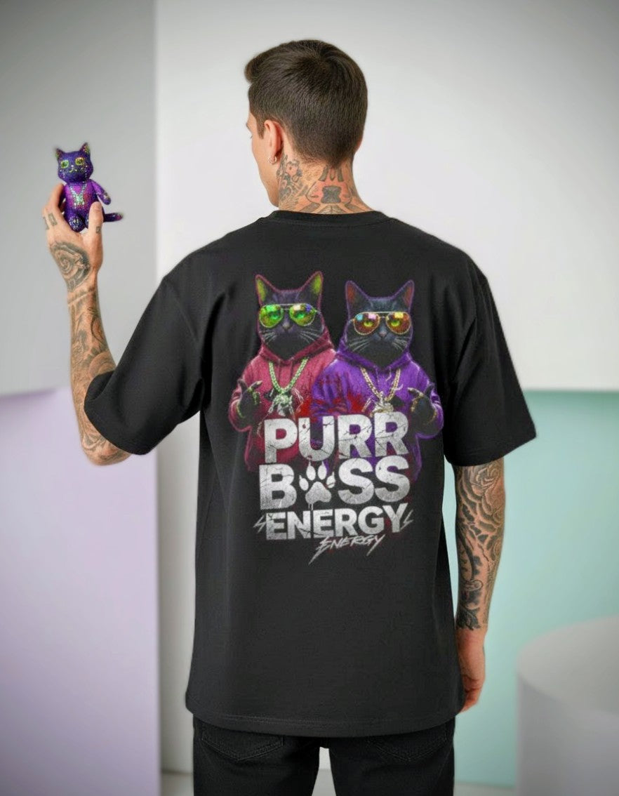 “PURR BOSS ENERGY” Unisex Oversized Standard T-Shirt