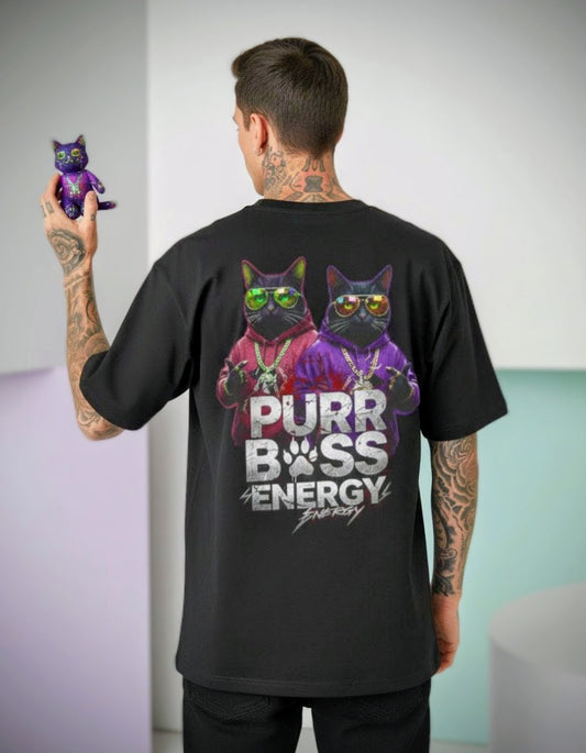 “PURR BOSS ENERGY” Unisex Oversized Standard T-Shirt